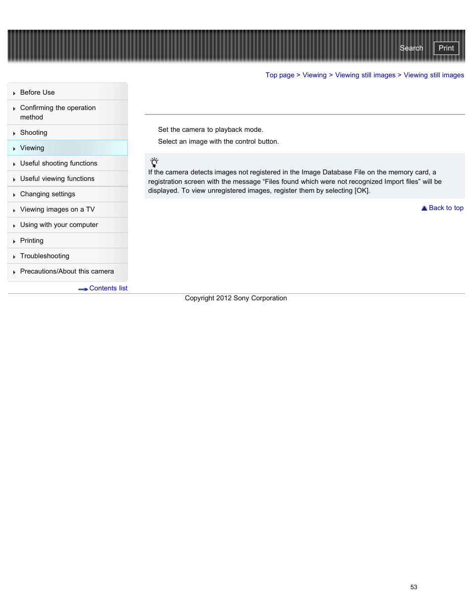 Viewing still images, Cyber-shot user guide | Sony DSC-W730 User Manual | Page 60 / 201