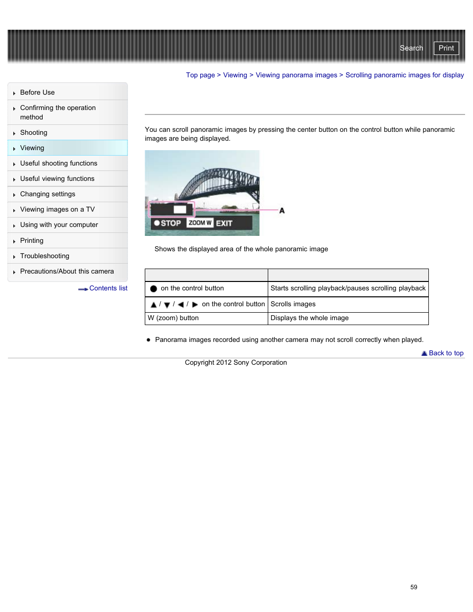 Scrolling panoramic images for display, Cyber-shot user guide | Sony DSC-W730 User Manual | Page 66 / 201