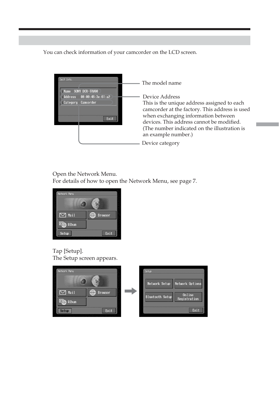 Displaying information on your camcorder | Sony DCR-TRV70 User Manual | Page 137 / 168