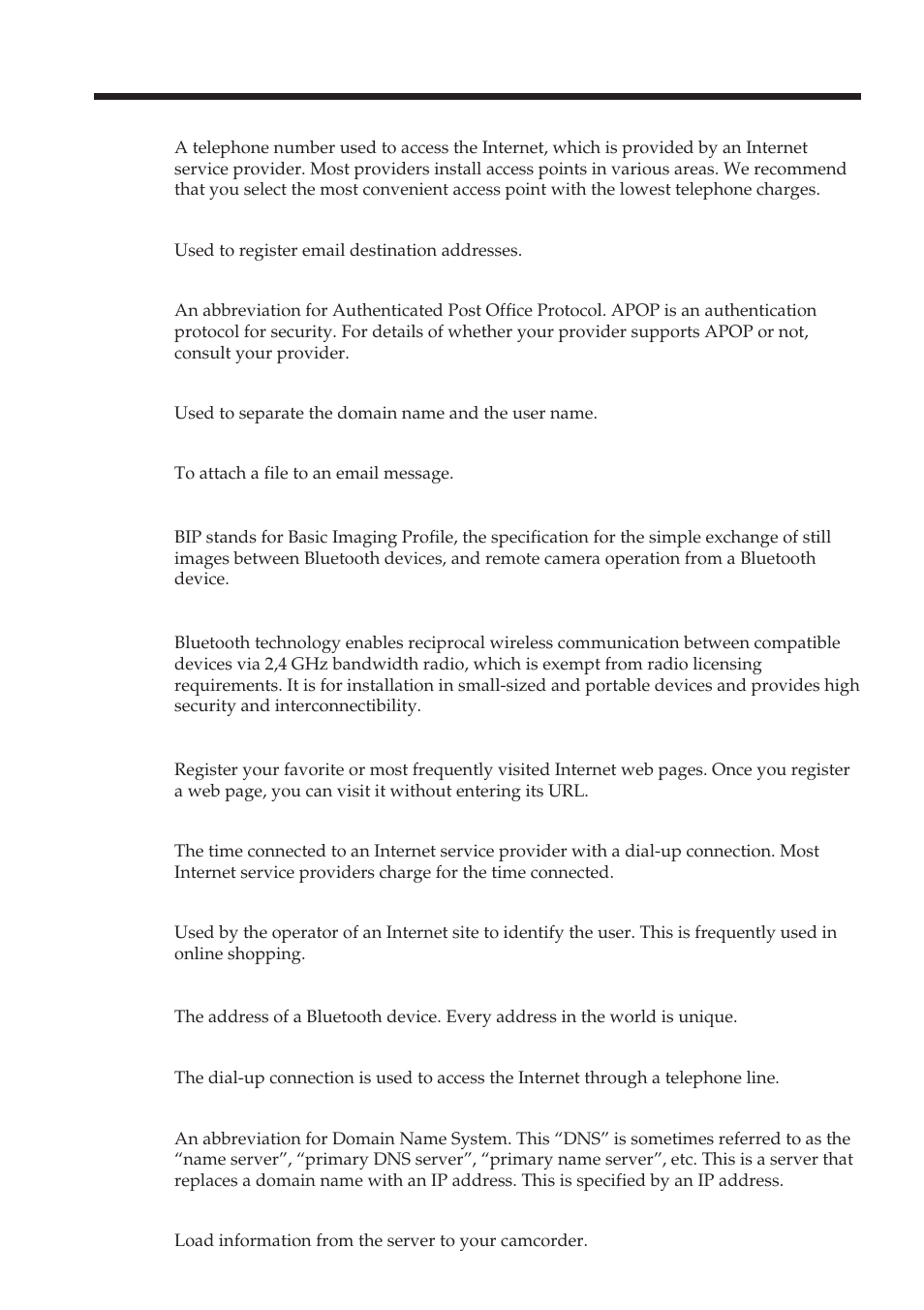 Glossary | Sony DCR-TRV70 User Manual | Page 146 / 168
