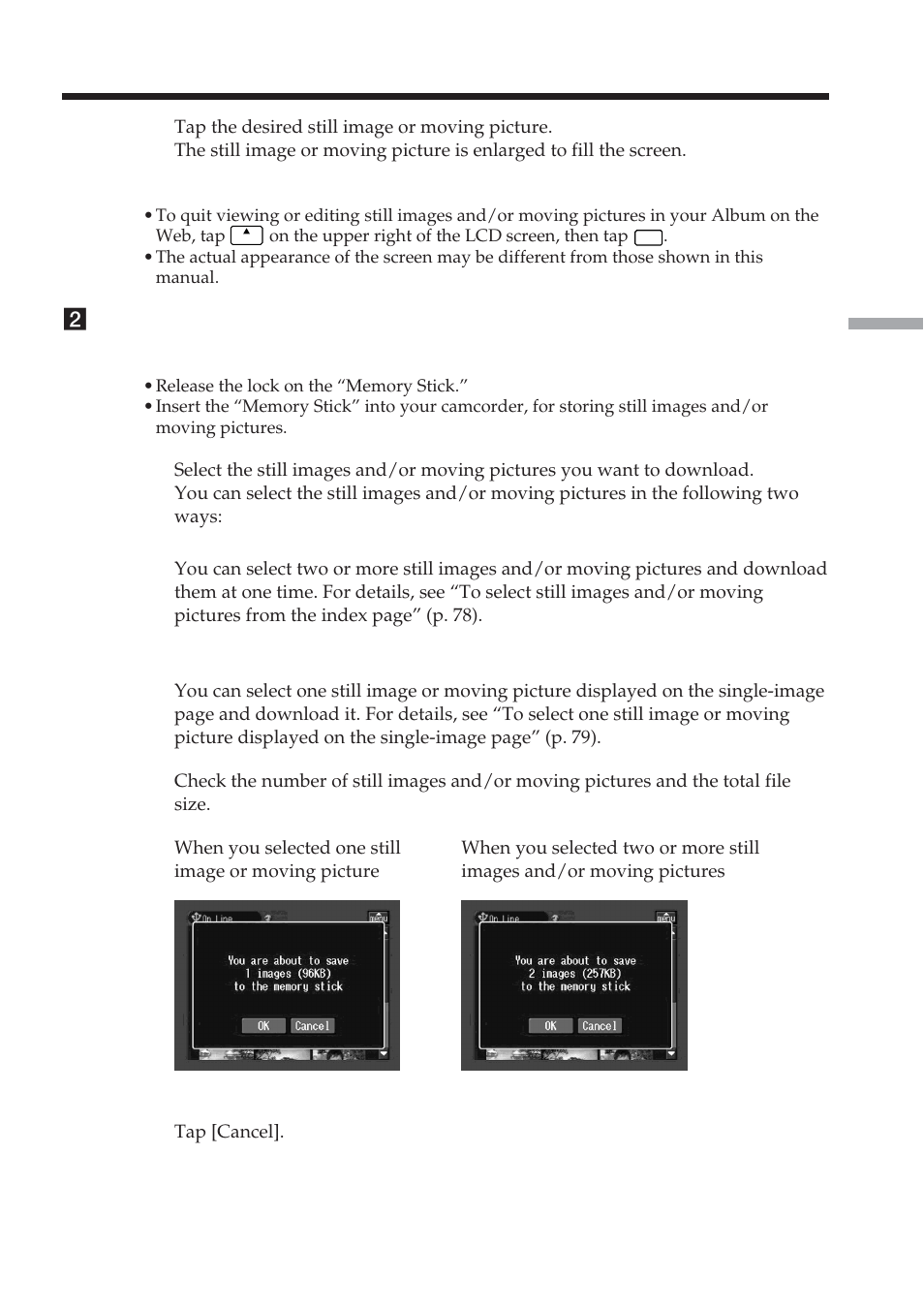 Making your album on the web | Sony DCR-TRV70 User Manual | Page 77 / 168