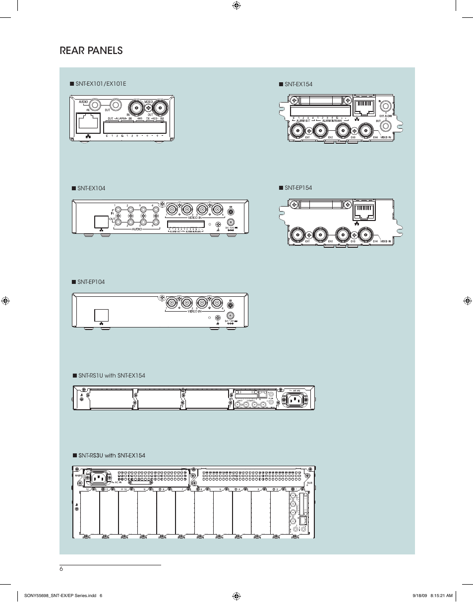 Rear panels | Sony A3802LENSBDL User Manual | Page 6 / 8