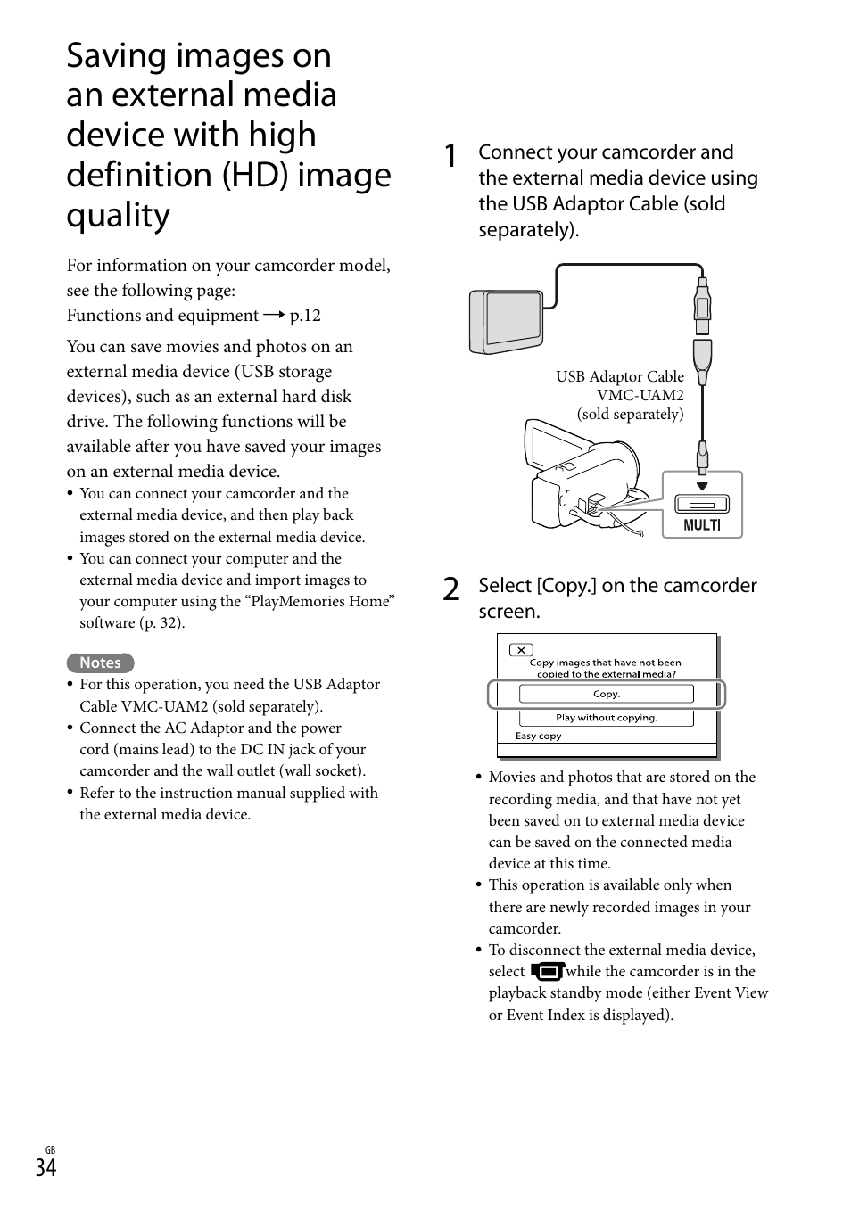 Quality | Sony HDR-CX380 User Manual | Page 34 / 52