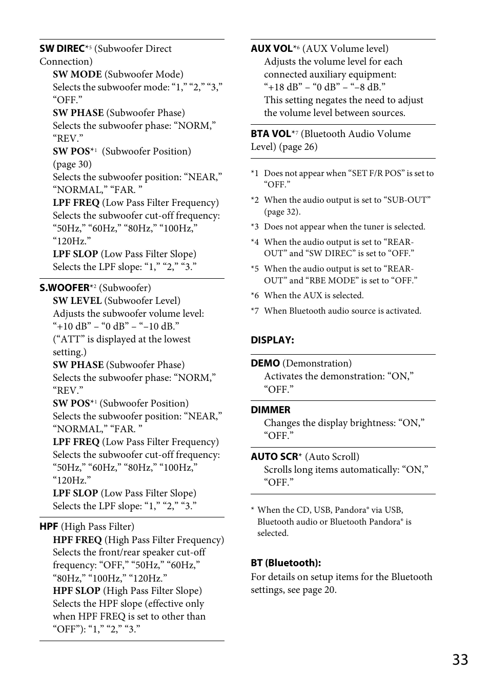 Sony MEX-BT31PW User Manual | Page 33 / 92