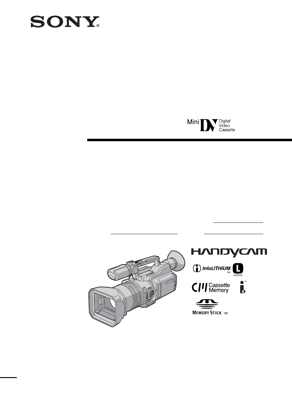 Sony DCR-VX2100 User Manual | 176 pages