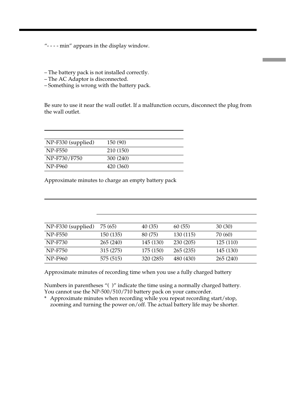 Step 1 preparing the power supply | Sony DCR-VX2100 User Manual | Page 11 / 176