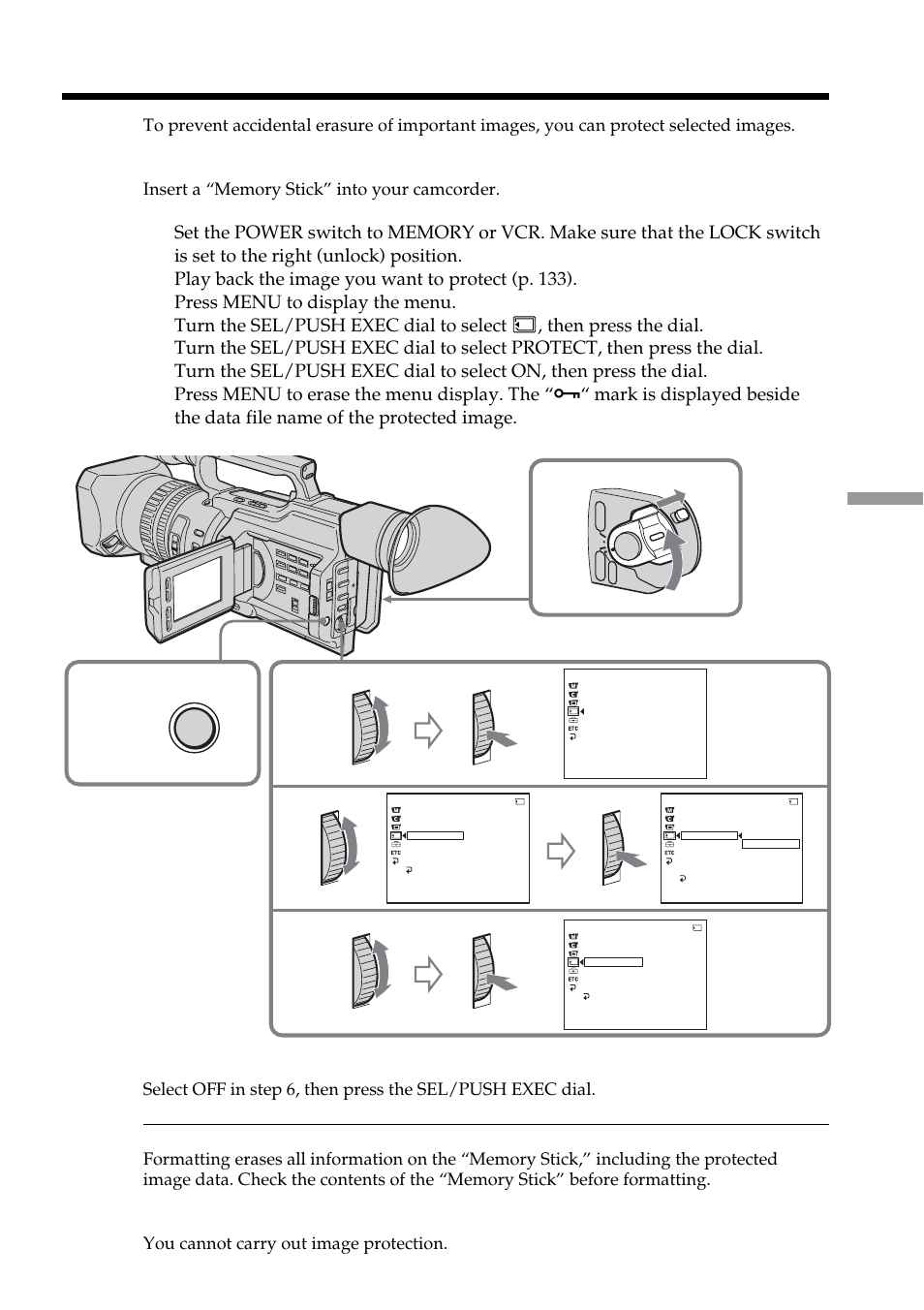 Preventing accidental erasure – image protection | Sony DCR-VX2100 User Manual | Page 139 / 176