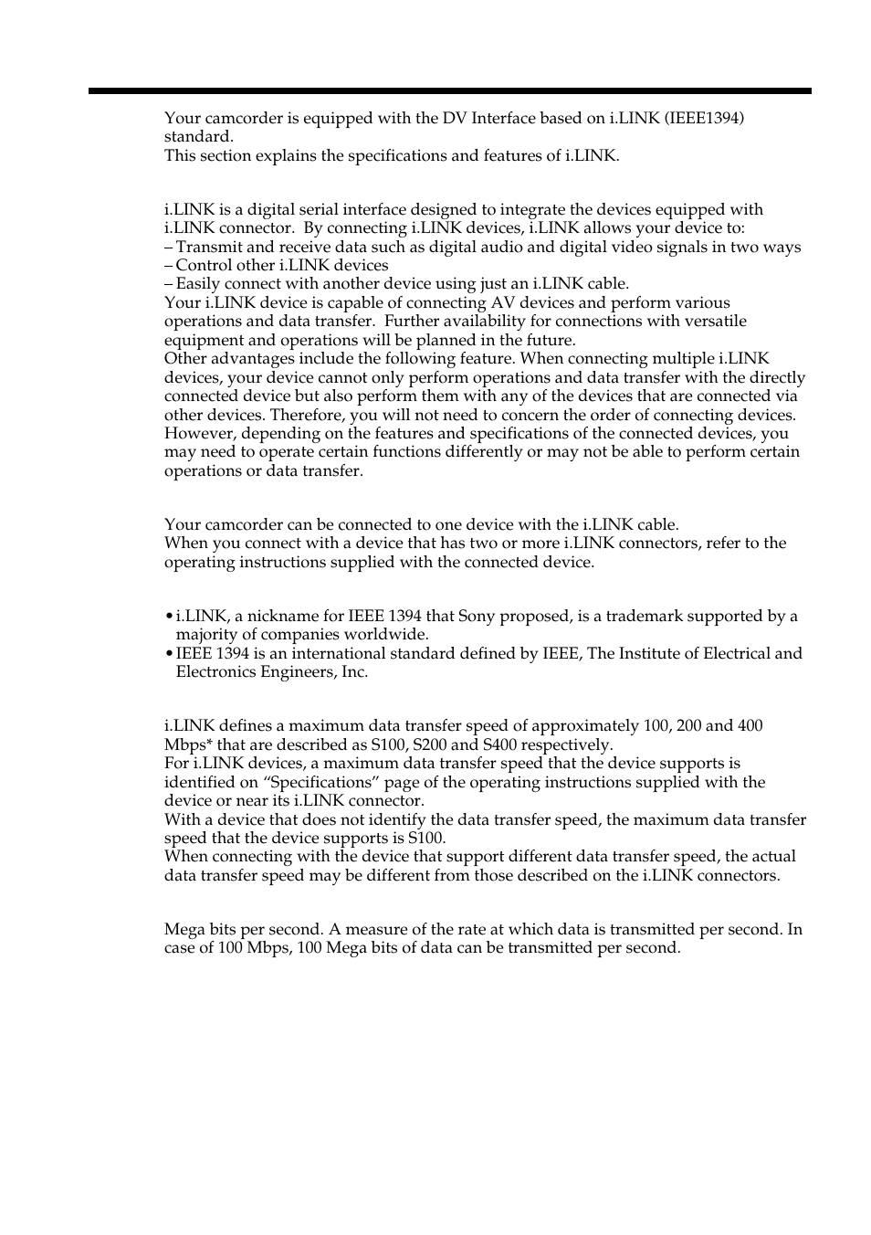 About i.link | Sony DCR-VX2100 User Manual | Page 146 / 176