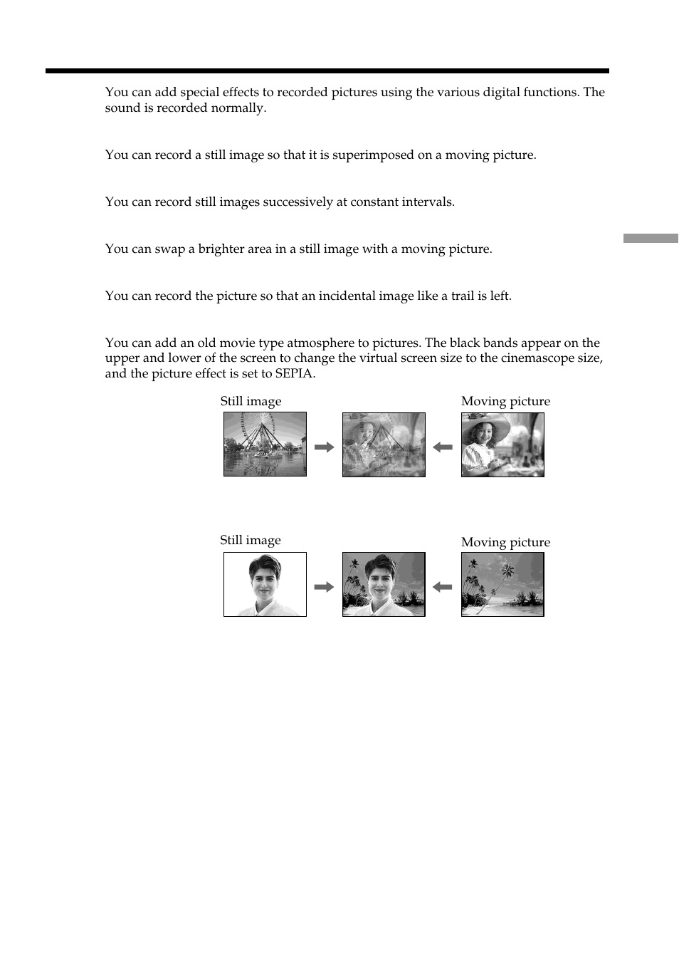 Using special effects – digital effect | Sony DCR-VX2100 User Manual | Page 41 / 176