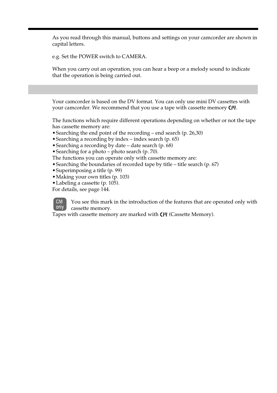 Getting started, Using this manual | Sony DCR-VX2100 User Manual | Page 6 / 176