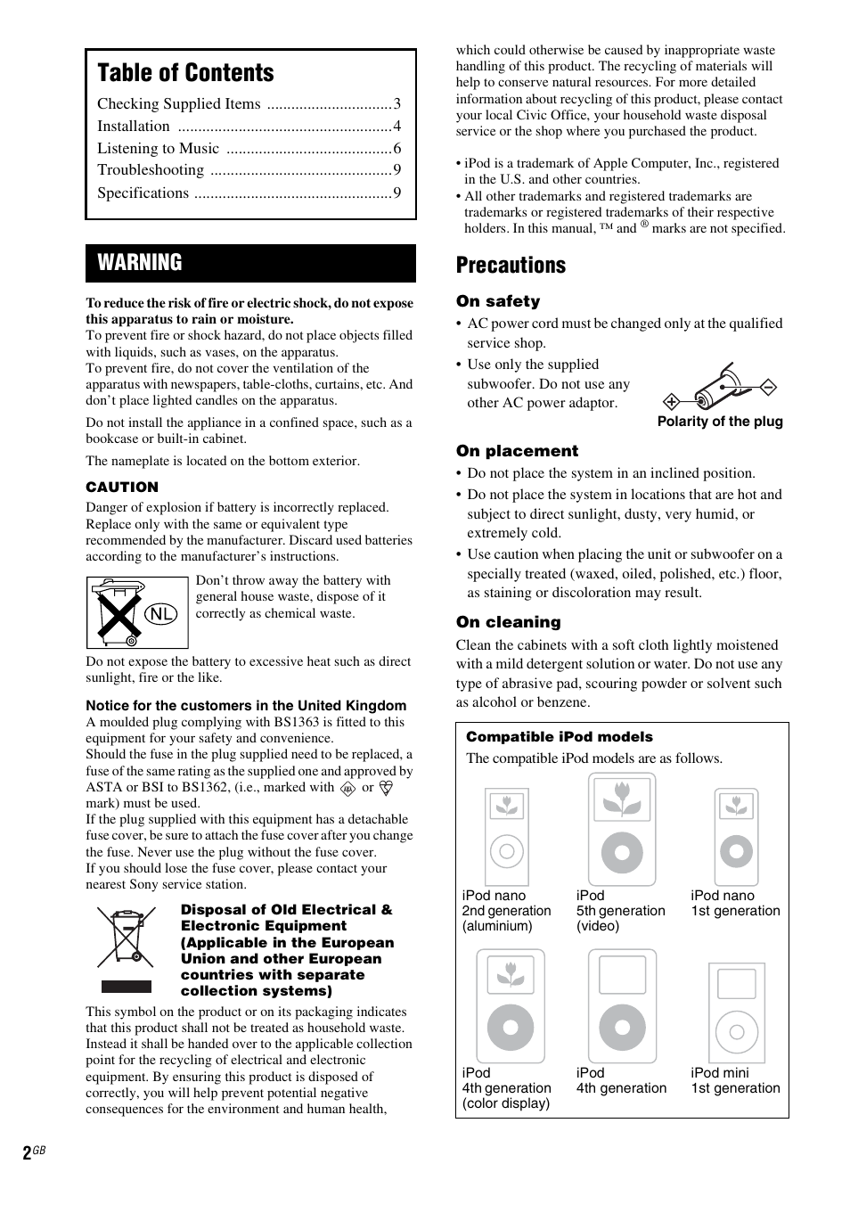 Sony CPF-IP001 User Manual | Page 2 / 100