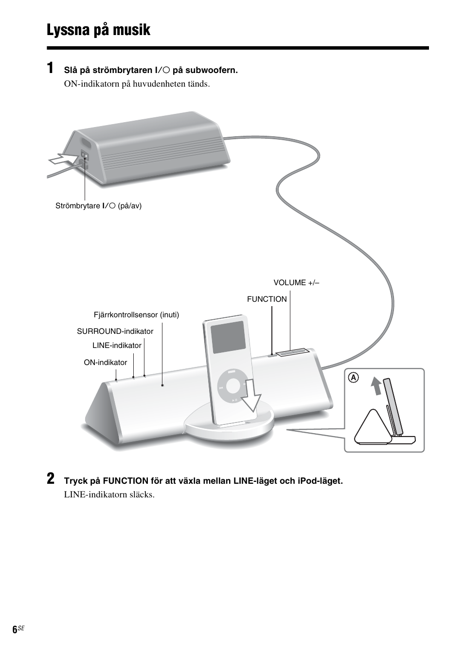 Lyssna på musik, Lyssna på musik 1 | Sony CPF-IP001 User Manual | Page 54 / 100