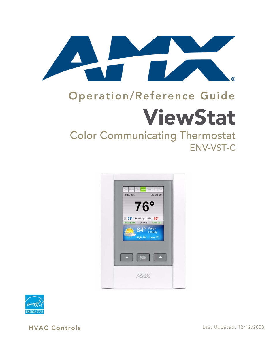 AMX ENV-VST-C User Manual | 42 pages