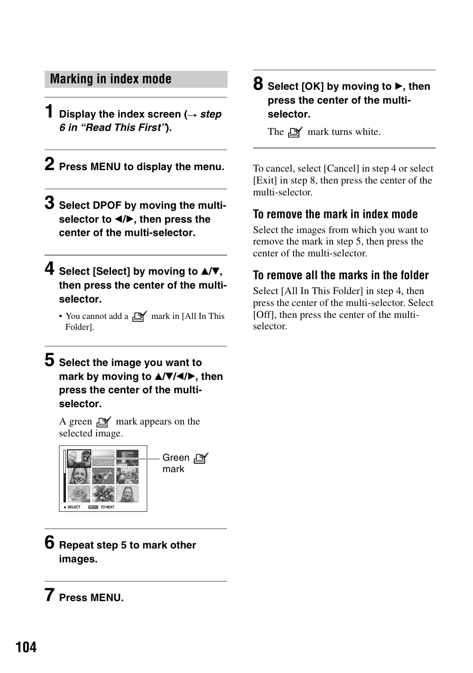 Sony DSC-R1 User Manual | Page 104 / 135