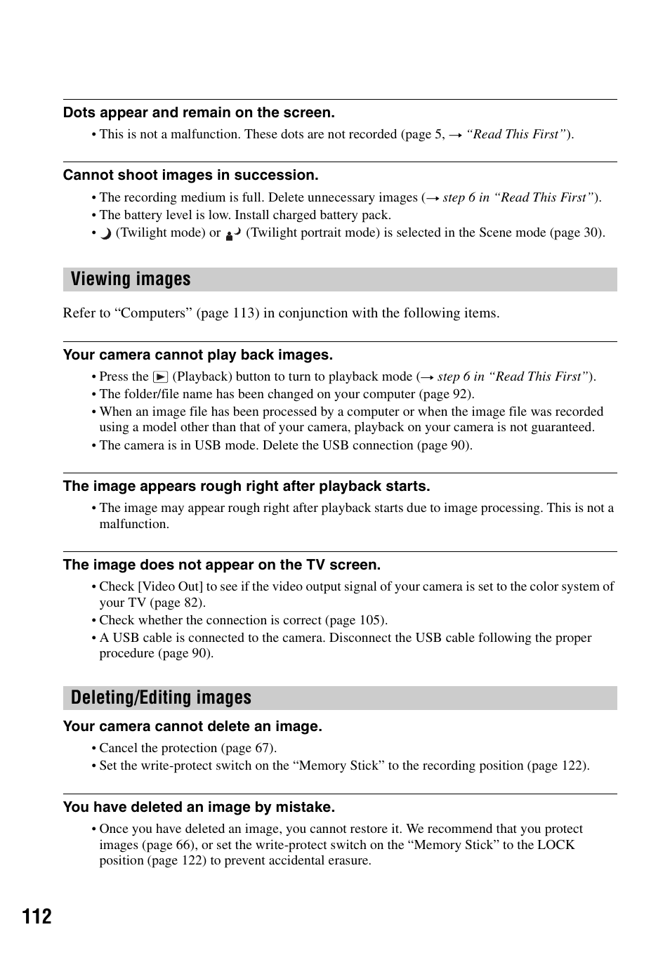 Viewing images deleting/editing images | Sony DSC-R1 User Manual | Page 112 / 135