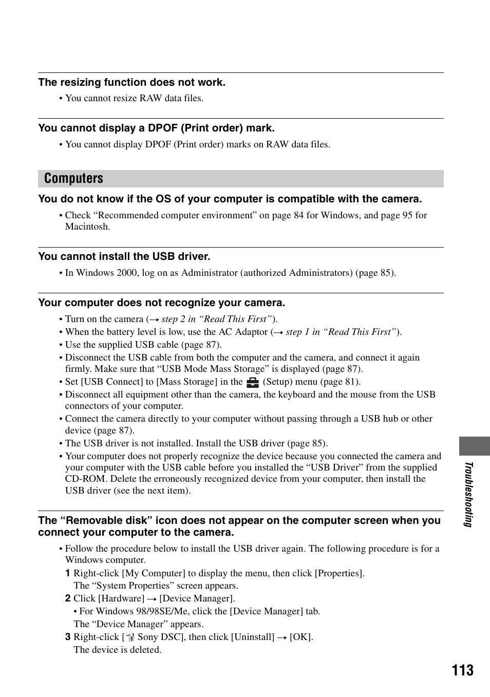 Computers | Sony DSC-R1 User Manual | Page 113 / 135