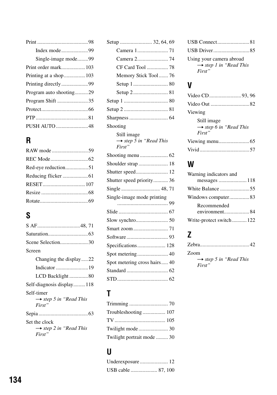 Sony DSC-R1 User Manual | Page 134 / 135
