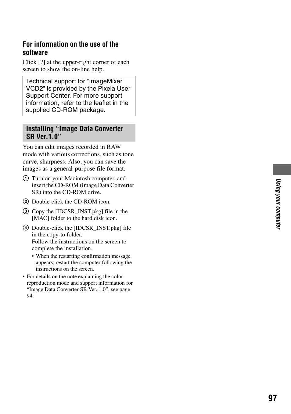 Sony DSC-R1 User Manual | Page 97 / 135