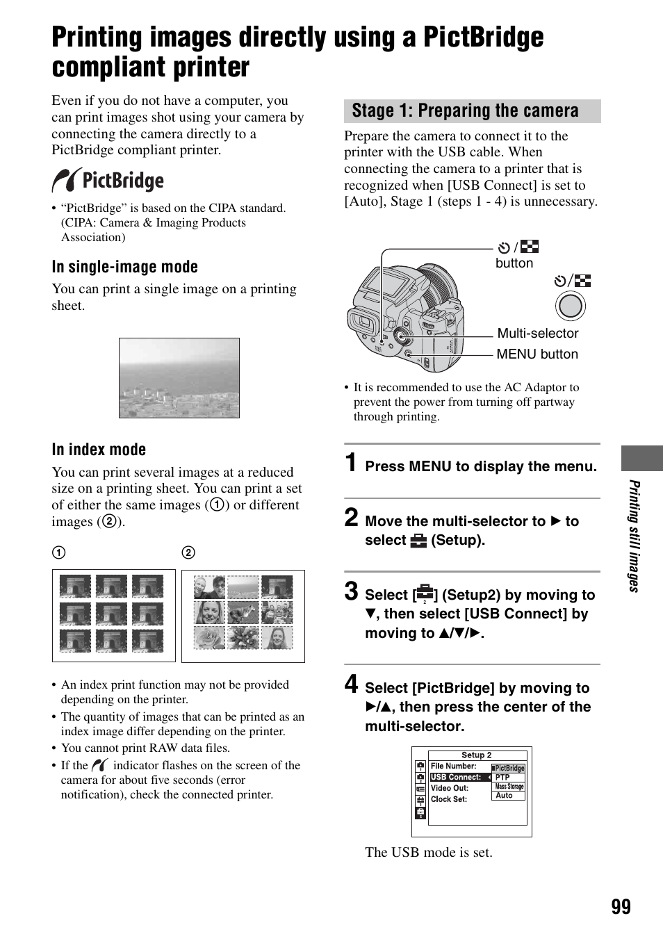 Stage 1: preparing the camera | Sony DSC-R1 User Manual | Page 99 / 135