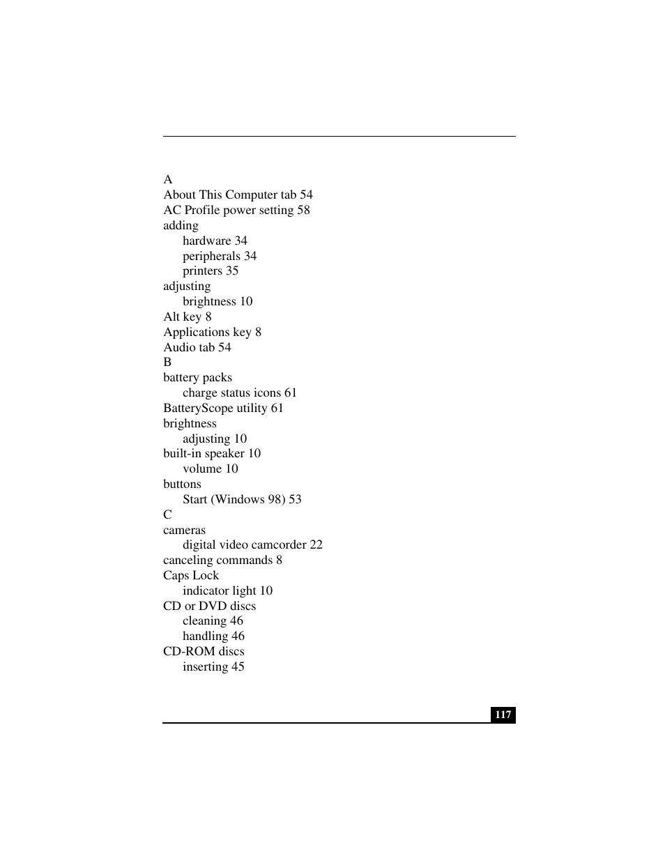 Sony PCG-C1VP User Manual | Page 117 / 124