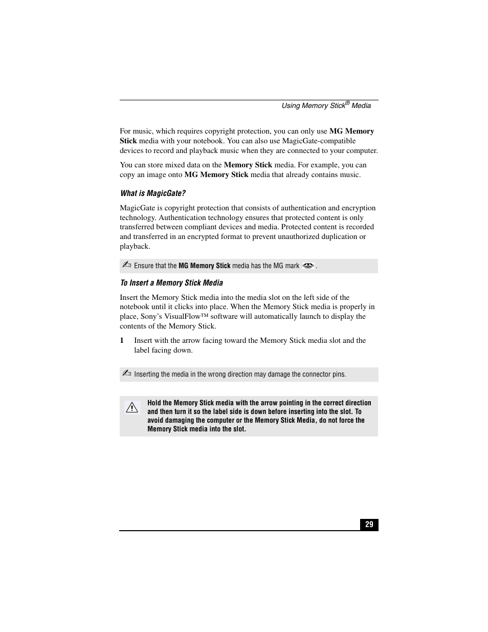 Sony PCG-C1VP User Manual | Page 29 / 124