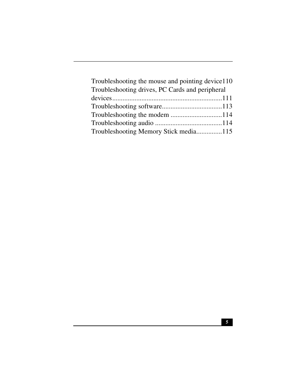 Sony PCG-C1VP User Manual | Page 5 / 124