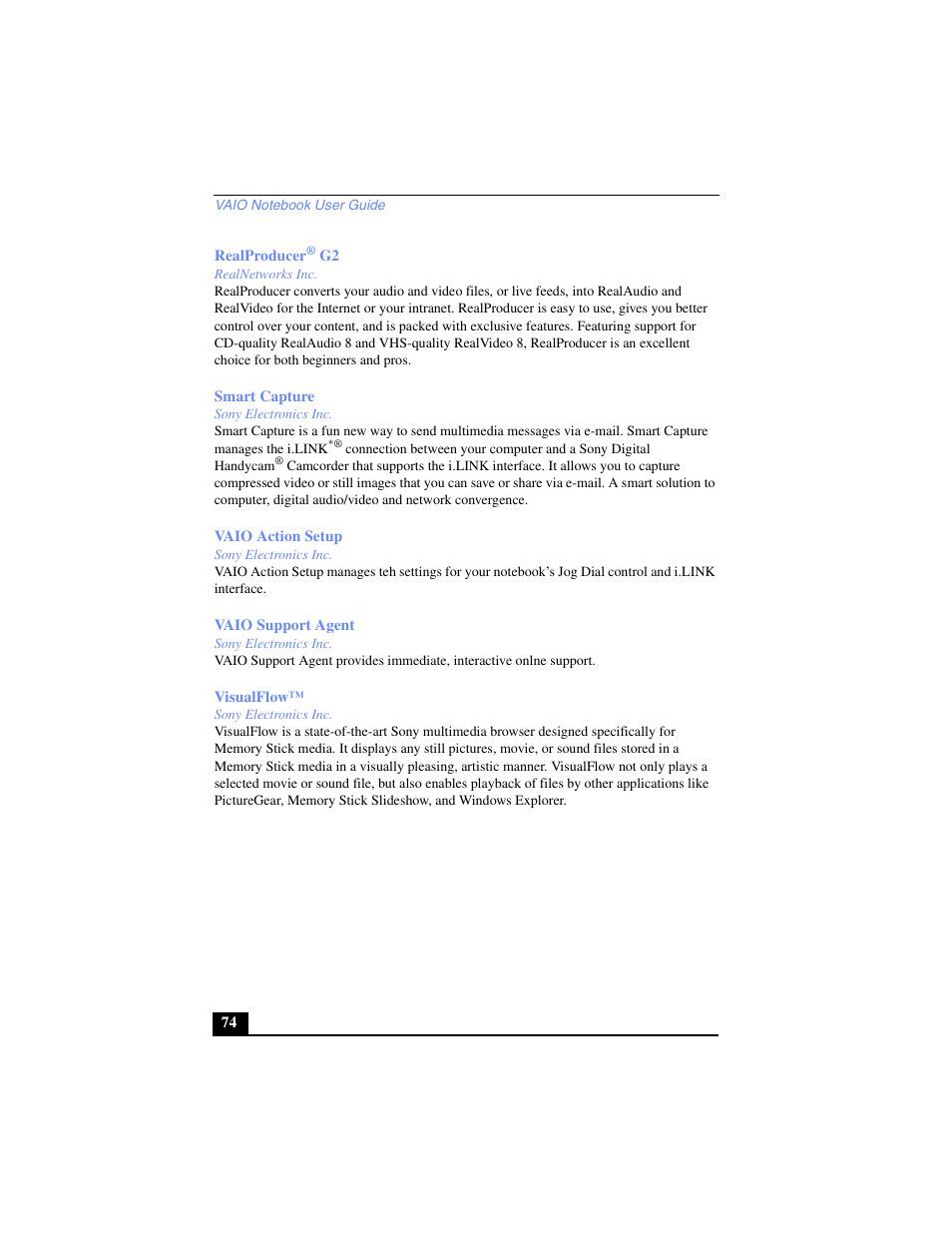 Sony PCG-C1VP User Manual | Page 74 / 124
