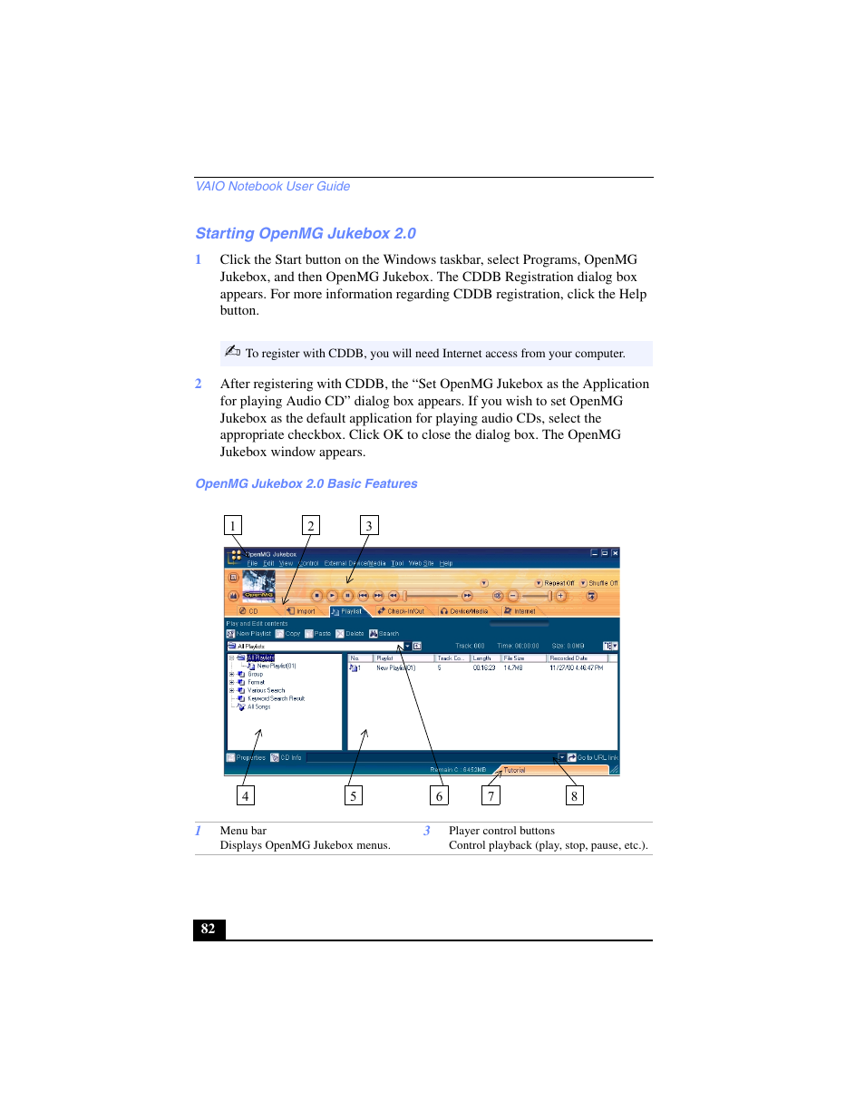 Starting openmg jukebox 2.0 | Sony PCG-C1VP User Manual | Page 82 / 124