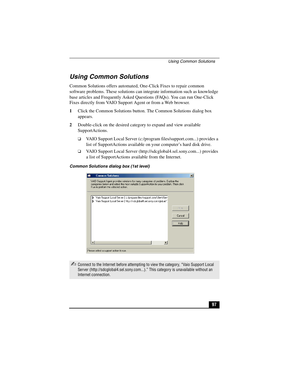 Using common solutions | Sony PCG-C1VP User Manual | Page 97 / 124