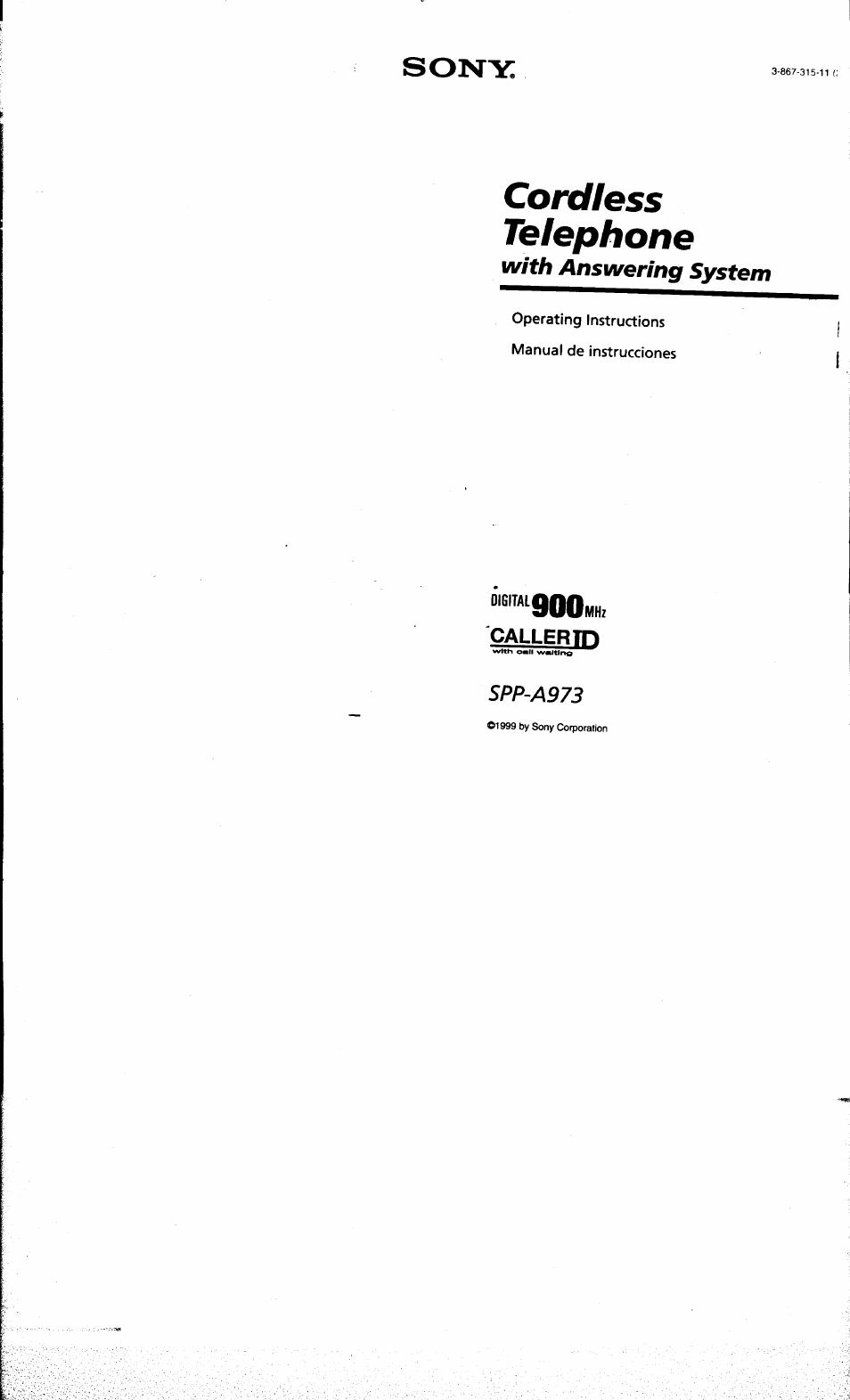 Sony SPP-A973 User Manual | 115 pages