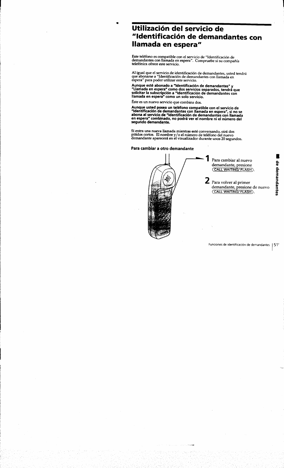 Para cambiar a otro demandante | Sony SPP-A973 User Manual | Page 108 / 115