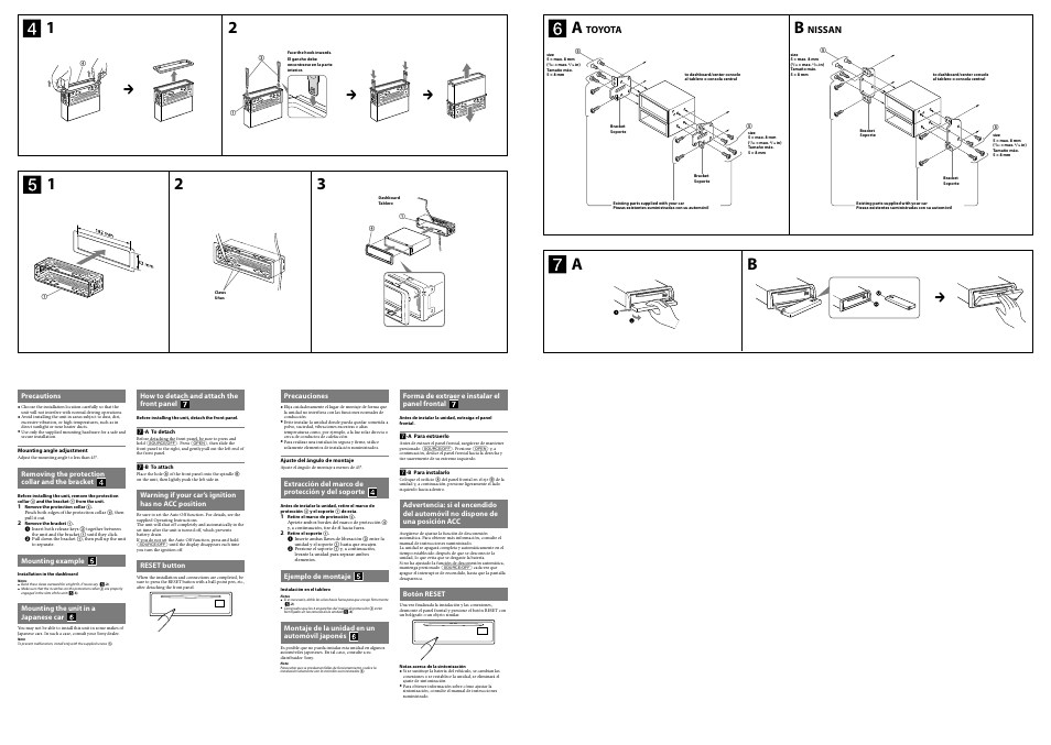 Ab 2, Toyota, Nissan | Sony CDX-GT65UIW User Manual | Page 2 / 2