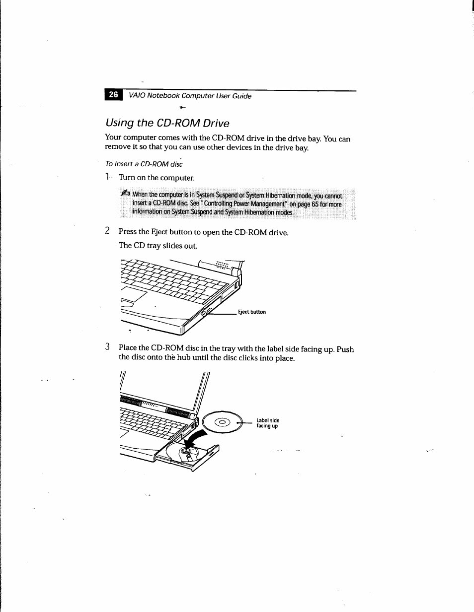 Using the cd-rom drive | Sony PCG-748 User Manual | Page 35 / 131