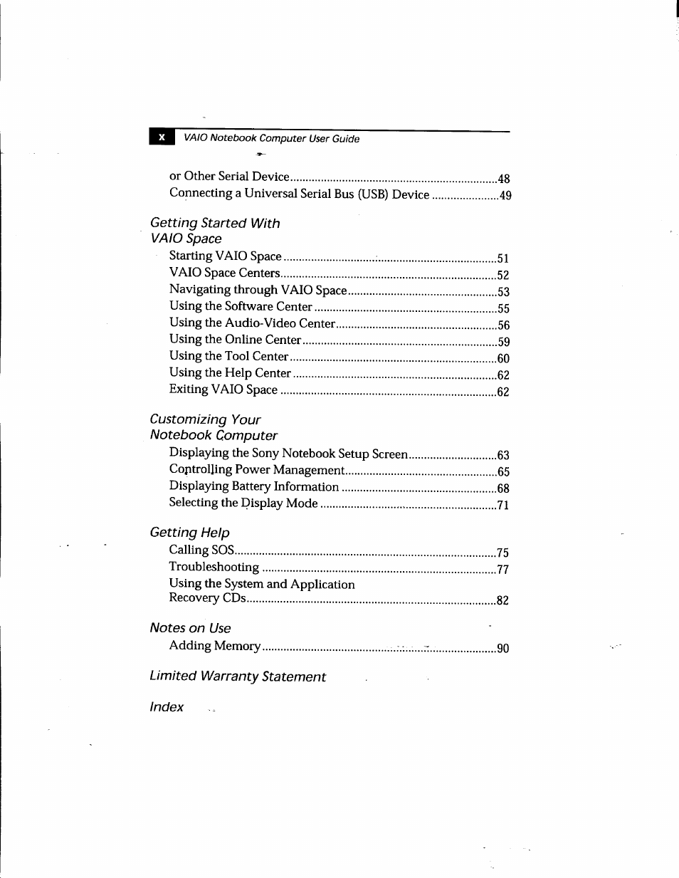 Sony PCG-748 User Manual | Page 9 / 131