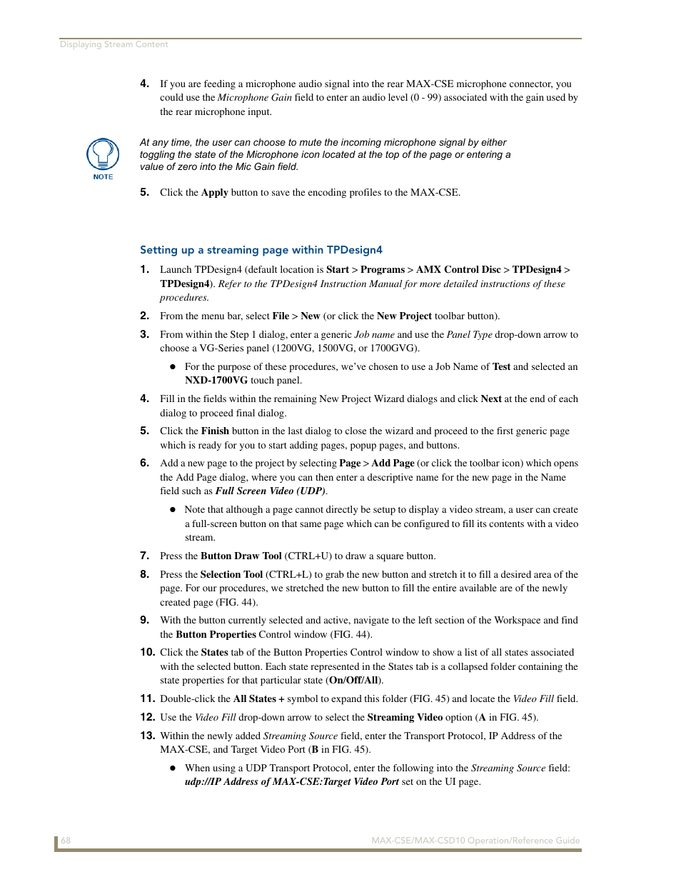 AMX MAX-CSE User Manual | Page 74 / 110