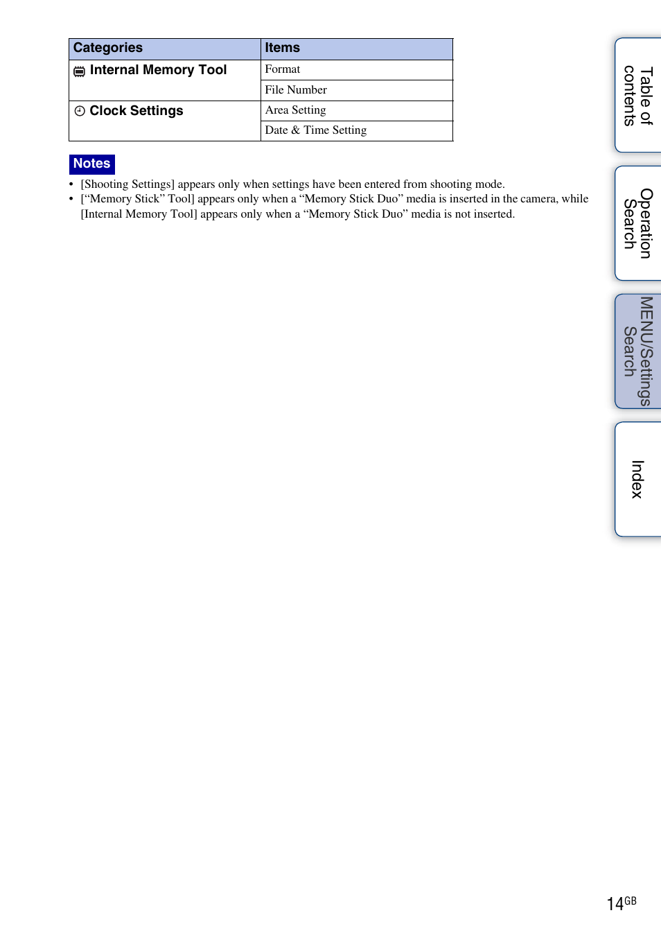 Sony DSC-HX1 User Manual | Page 14 / 176