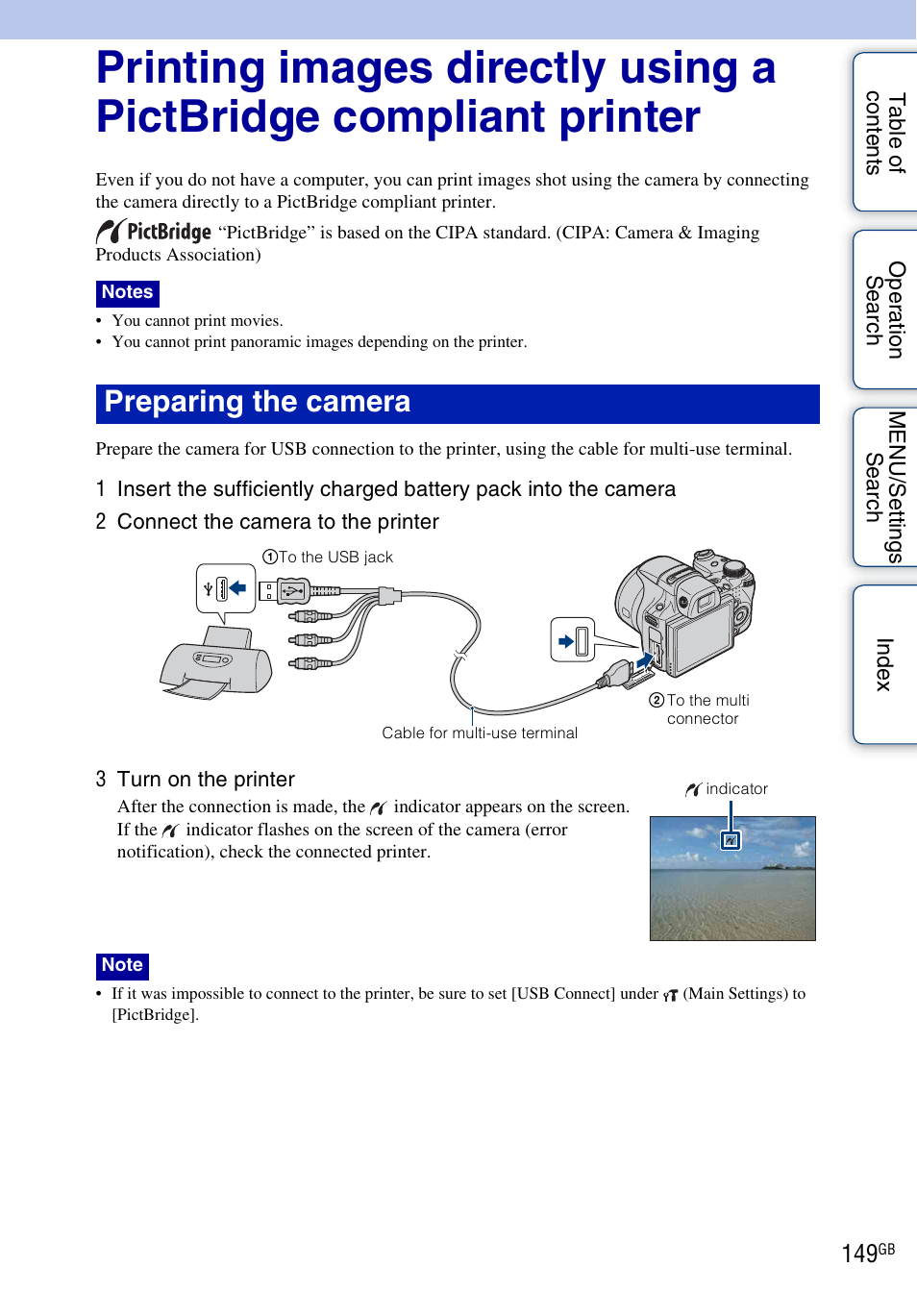 Preparing the camera | Sony DSC-HX1 User Manual | Page 149 / 176