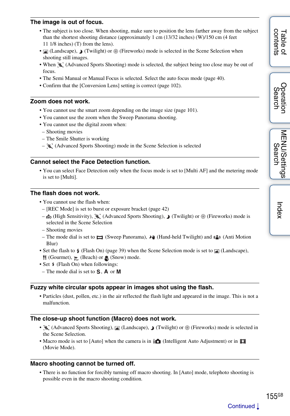 Sony DSC-HX1 User Manual | Page 155 / 176