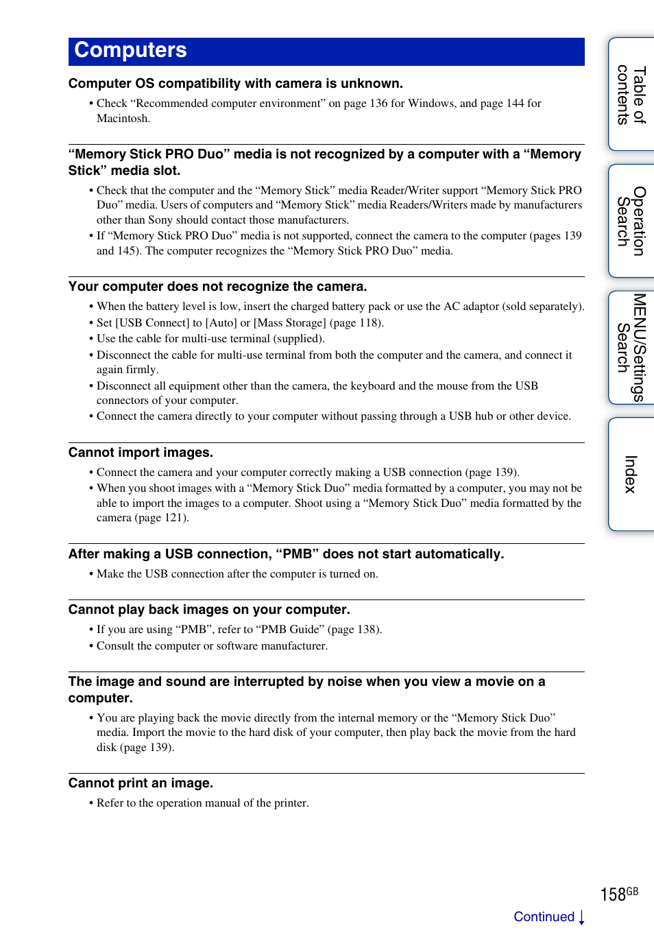 Computers | Sony DSC-HX1 User Manual | Page 158 / 176