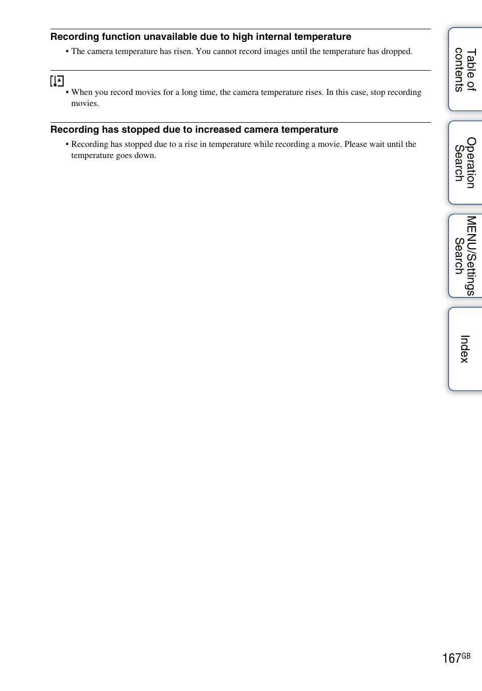 Sony DSC-HX1 User Manual | Page 167 / 176