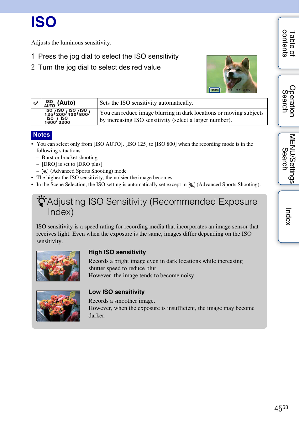 Sony DSC-HX1 User Manual | Page 45 / 176