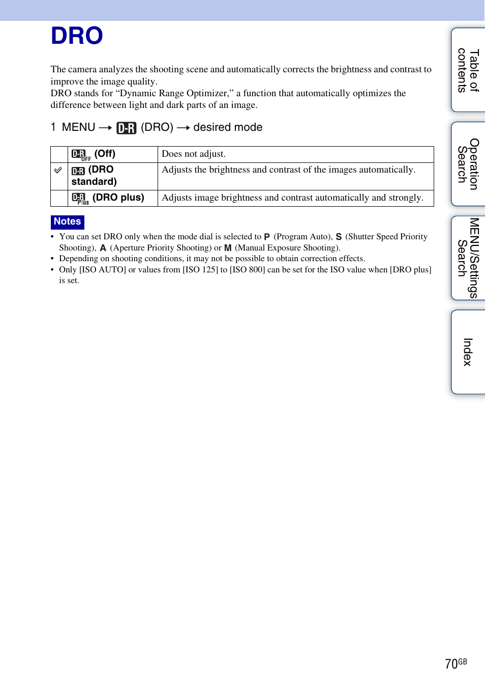 Sony DSC-HX1 User Manual | Page 70 / 176