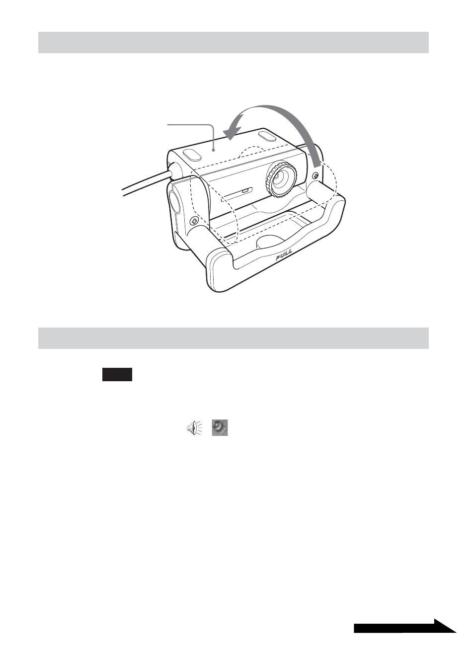 Capturing images backward, Setting the camera microphone volume, Setting the camera microphone | Volume | Sony PCGA-UVC11A User Manual | Page 23 / 128
