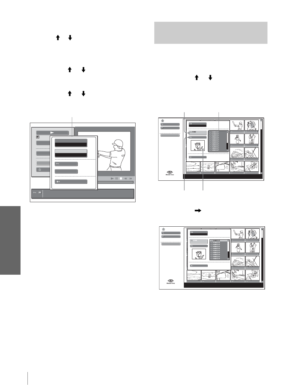 Pour sélectionner le mode de son désiré, Appuyez sur m ou m pour sélectionner “précédent | Sony VPL-HS10 User Manual | Page 108 / 208