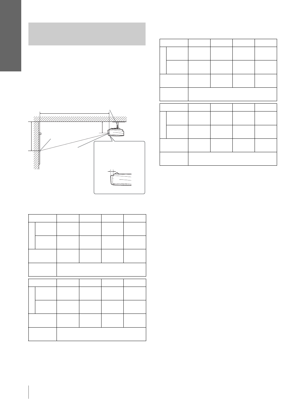 Attaching the projector suspension support pss-610 | Sony VPL-HS10 User Manual | Page 12 / 208