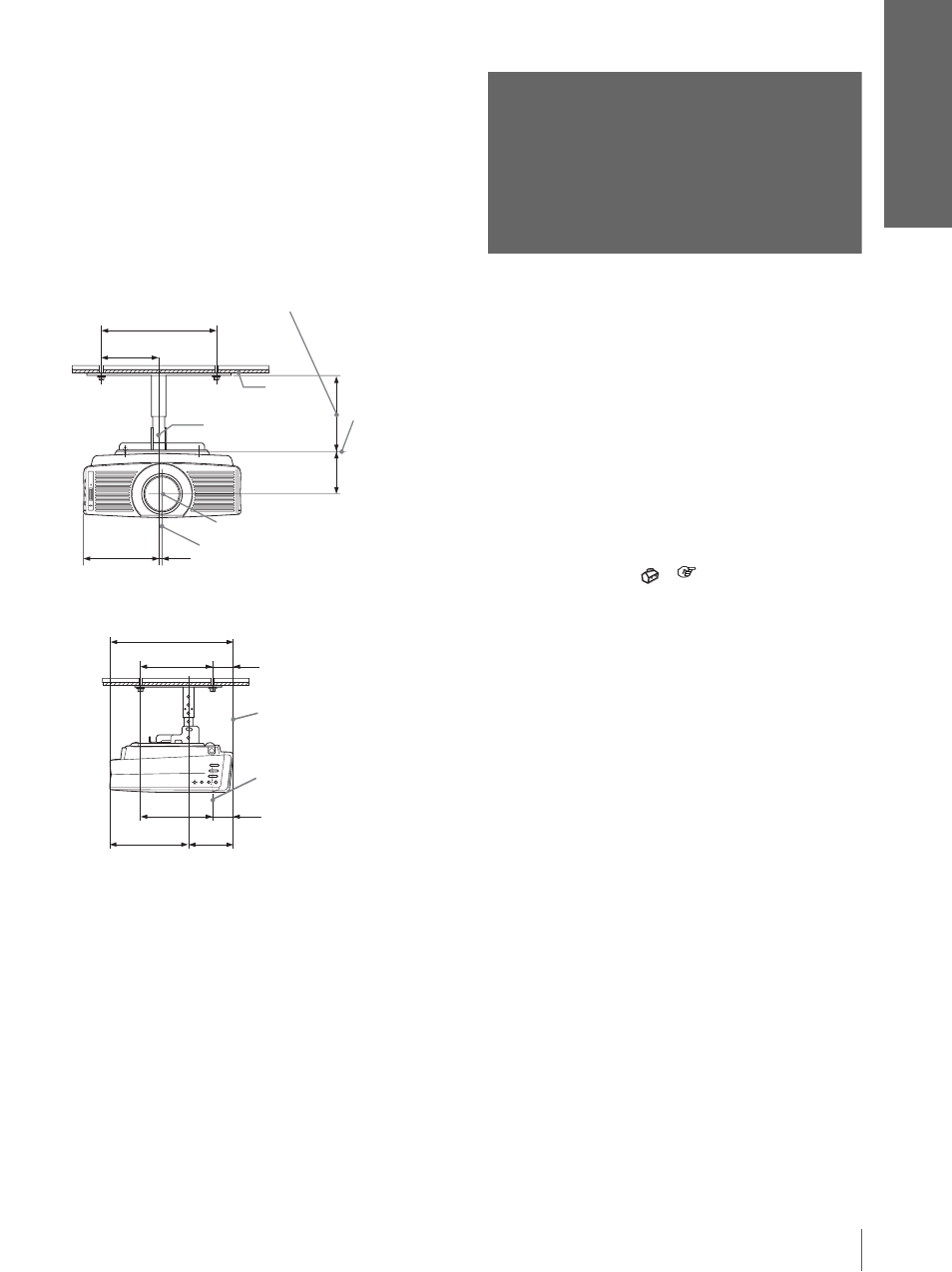 Paso 2: conexión del proyector, Cone xi ón y p repar aci ón, Vista frontal el objetivo está desplazado 7,9 mm | Sony VPL-HS10 User Manual | Page 149 / 208