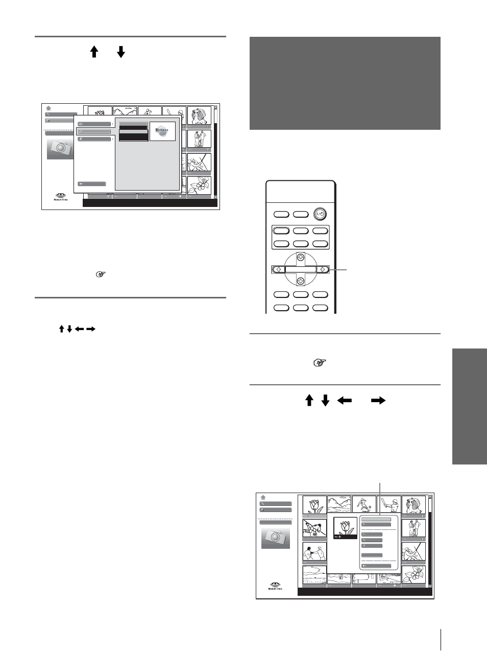 Deleting a picture | Sony VPL-HS10 User Manual | Page 45 / 208