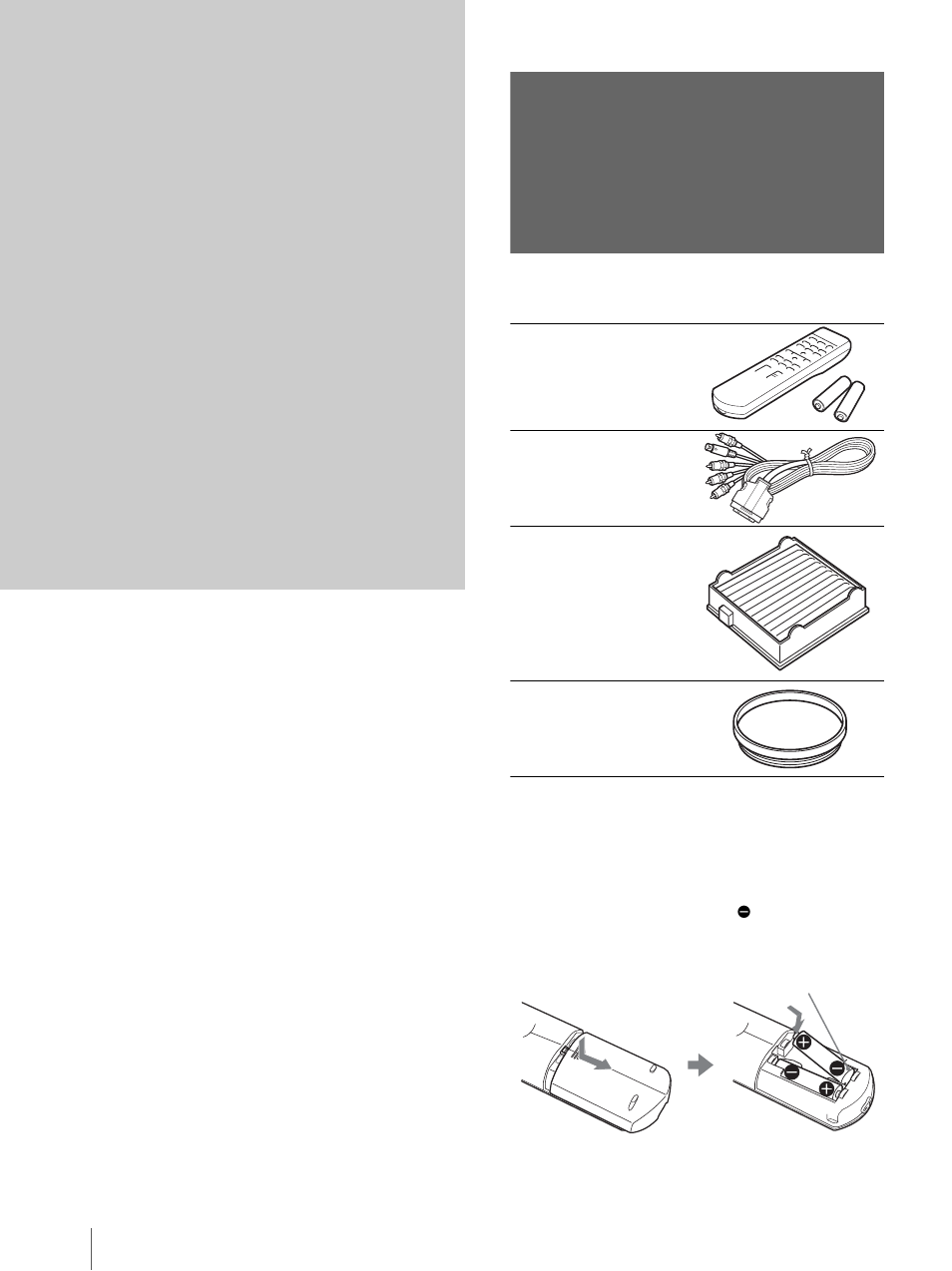 Connections and preparations, Unpacking | Sony VPL-HS10 User Manual | Page 6 / 208