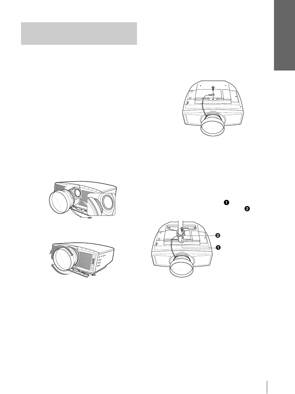 Utilisation du convertisseur de focale en option, Racc o rdem e n ts e t pr épara tif s | Sony VPL-HS10 User Manual | Page 75 / 208