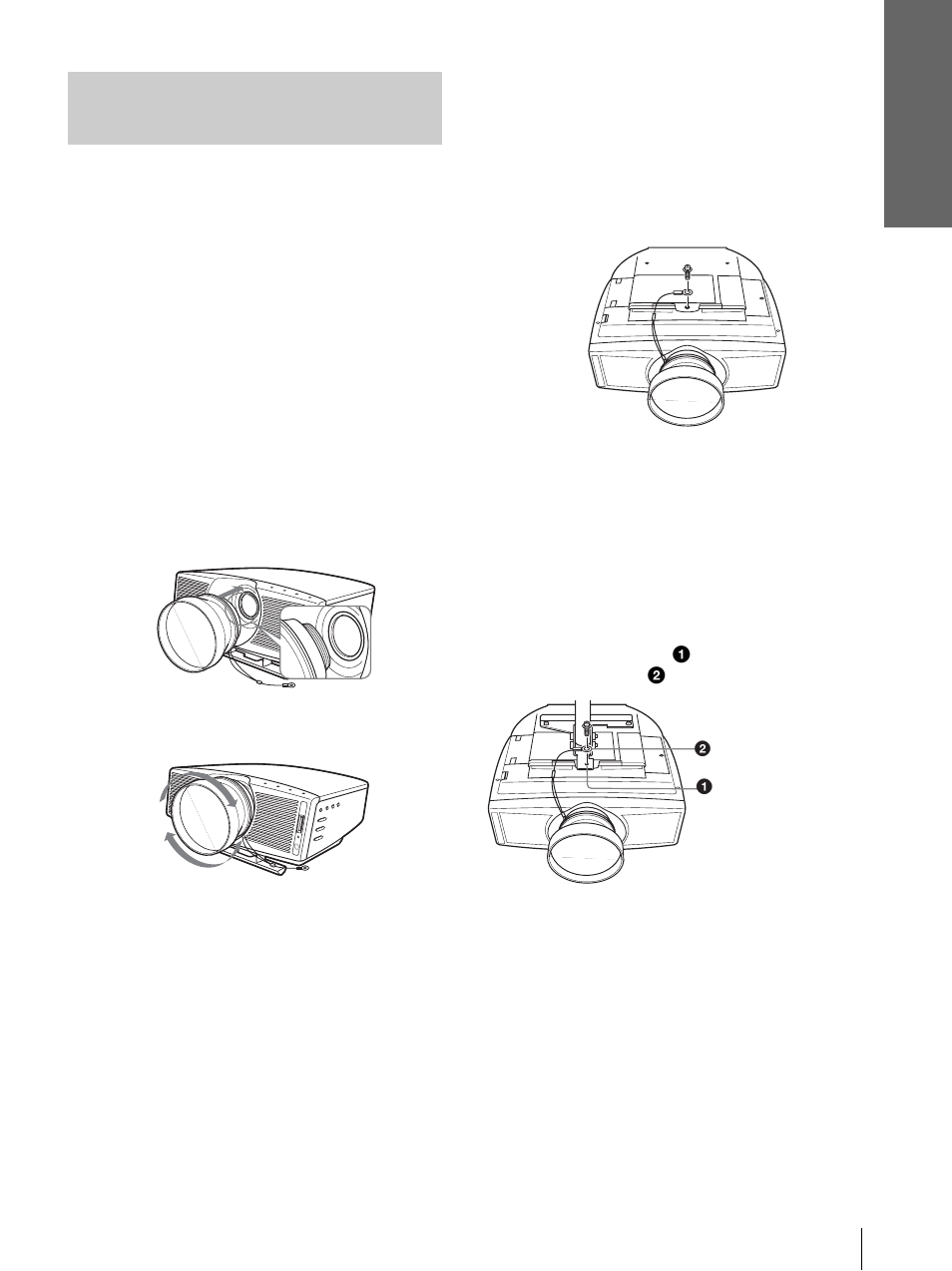 Using the optional conversion lens | Sony VPL-HS10 User Manual | Page 9 / 208